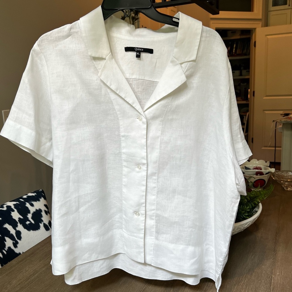 White linen shirt XL
